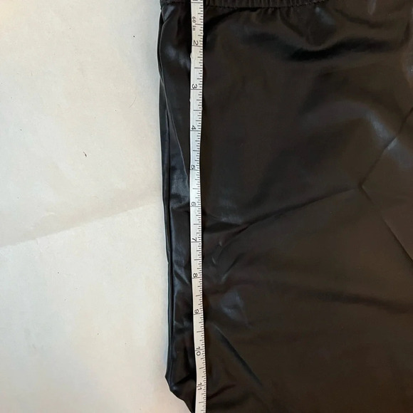 Dorothy Perkins Shiny Wet Look Black Leggings Pants Stretch US6 UK 10 - Picture 9 of 11